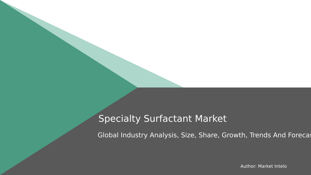 Specialty Surfactant Market Research Report 2033